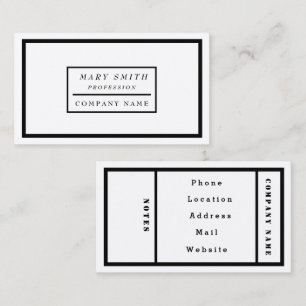 Cartão De Visita Neve Branca Moderna Simples