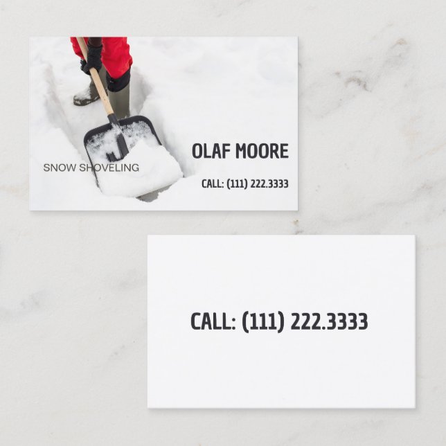 Cartão De Visita Neve de enrolar (Frente/Verso)