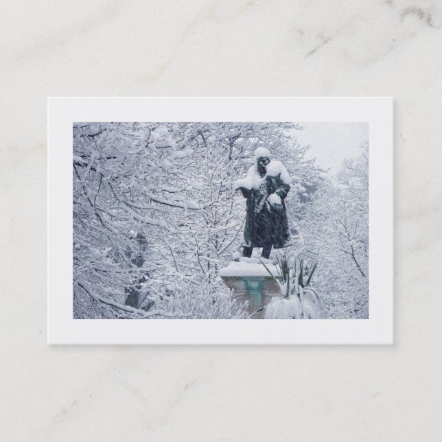 Cartão De Visita Neve no Parque (bordada) (Frente)