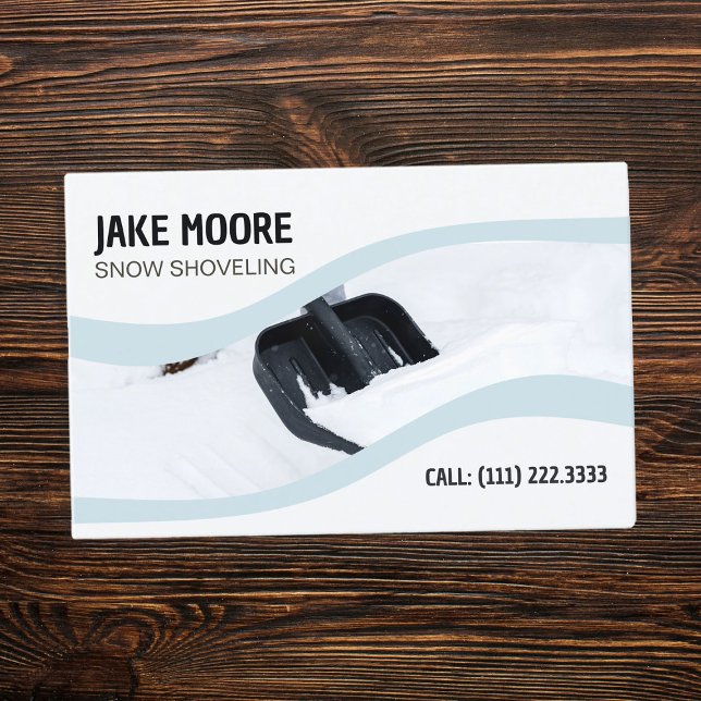 Cartão De Visita Neve Shoveling (Criador carregado)