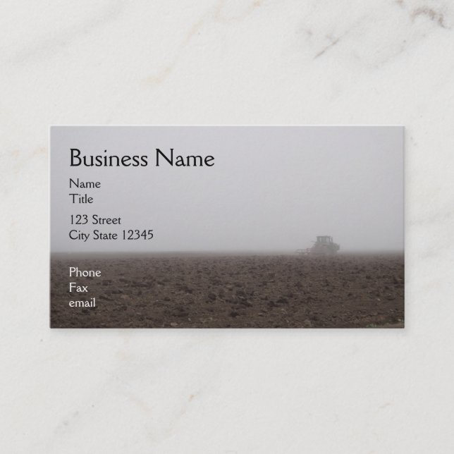 Cartão de visita nevoento do trator (Frente)