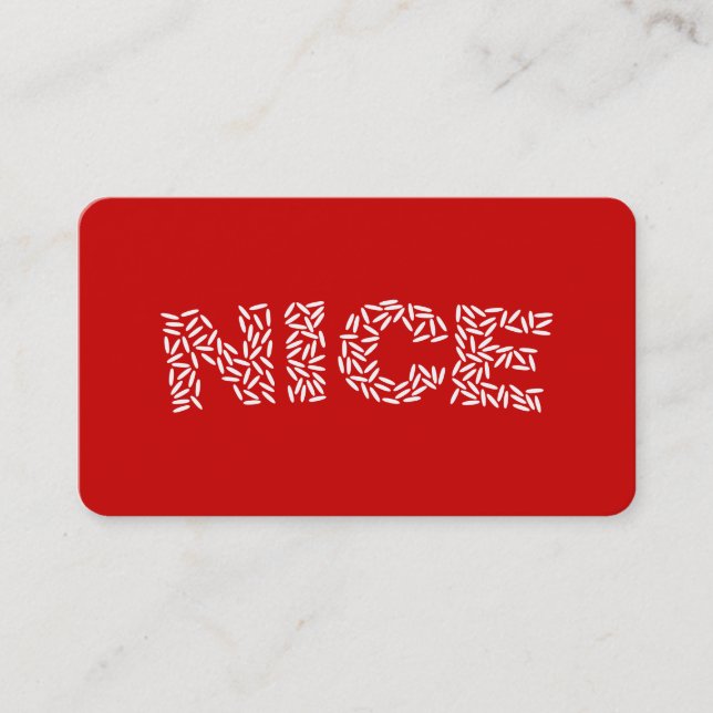 Cartão De Visita Nice Rice (Frente)