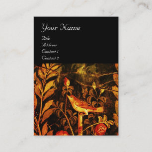 Cartão De Visita NIGHTINGUE COM MONOGRAMA ROSA, preto vermelho Dour