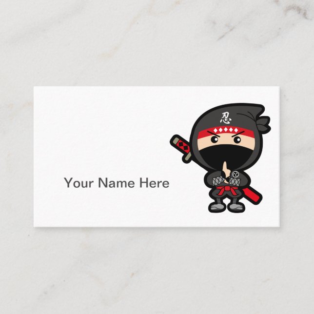 Cartão De Visita Ninja personalizável (Frente)