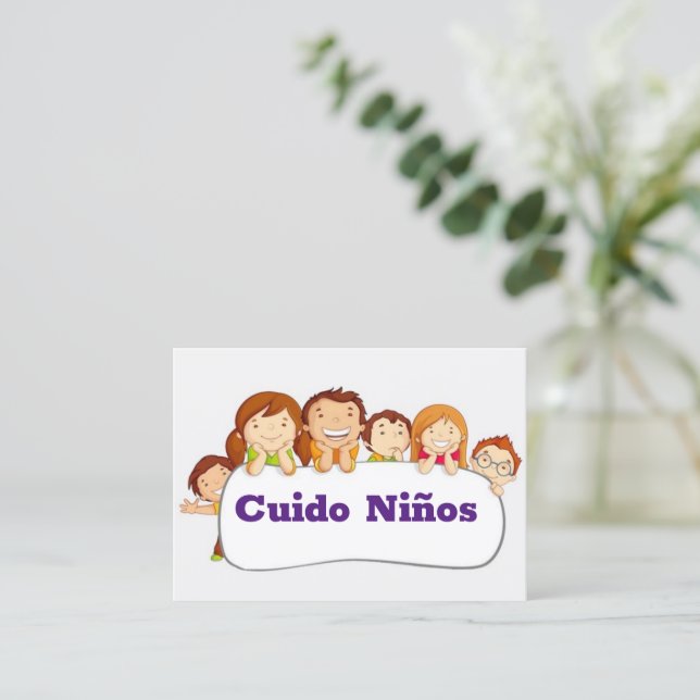 Cartão De Visita Ninos Cuido (Em pé/Frente)