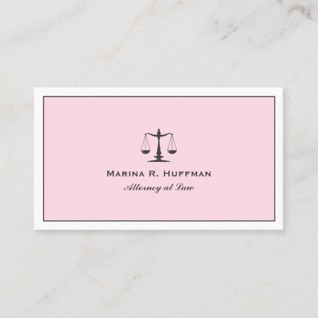 Cartão De Visita Nível Profissional de Escala de Justiça do Advogad (Frente)