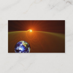 Cartão De Visita No horizonte da terra -