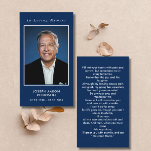 Cartão De Visita No Loving Memory Photo Funeral Prayer Card