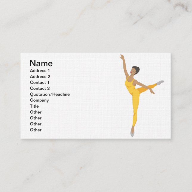 Cartão de visita no revestimento de linho (Frente)