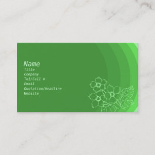 Cartão De Visita No verde