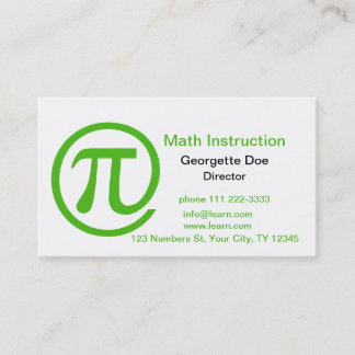 Cartão De Visita No verde do Pi Kelly