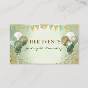 Cartão De Visita Noite e casamento Greenery Party Bridesmaid