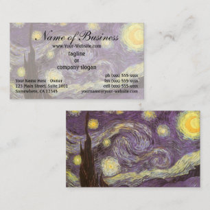 Cartão De Visita Noite Estrelada por Vincent van Gogh