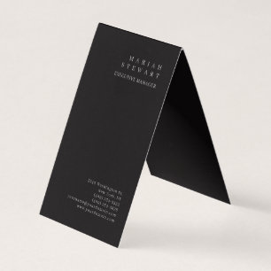 Cartão De Visita Noite Preto Minimalista Elegante Moderno Simples