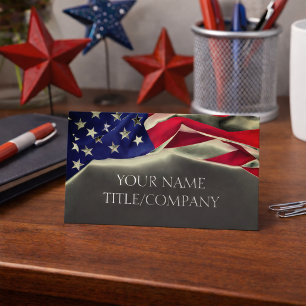 Cartão De Visita Nome da Empresa da Bandeira Americana