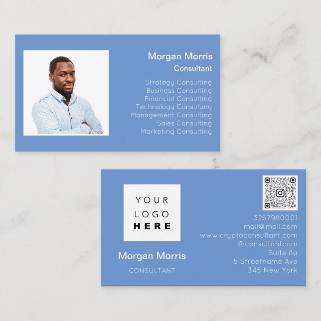 Cartão De Visita Nome da Empresa Profissional de Fotografia do Logo (Frente/Verso)