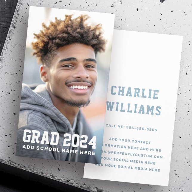 Cartão De Visita Nome da graduação do aluno de fotografia (Photo student graduation name business card)