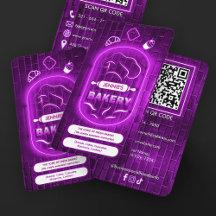 Nome da Marca Adicionar Logotipo da Padaria Neon R