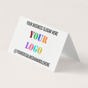 Cartão De Visita Nome da Mídia Social do Promocional de Logotipo d