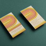 Cartão De Visita Nome da tendências do Abstrato de Onda de Vintage<br><div class="desc">Os Cartões de visitas de nomes de tendências do Abstrato de Onda Retroativa apresentam uma onda retroativa em tons de amarelo, marrom e laranja com uma sobreposição do seu nome e da sua empresa ou designação na frente. No verso estão os seus contatos personalizados. Concebido por © Evco Studio www.zazzle.com/store/evcostudio...</div>