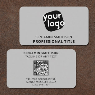 Cartão De Visita Nome de cor personalizado Título Adicione seu logo