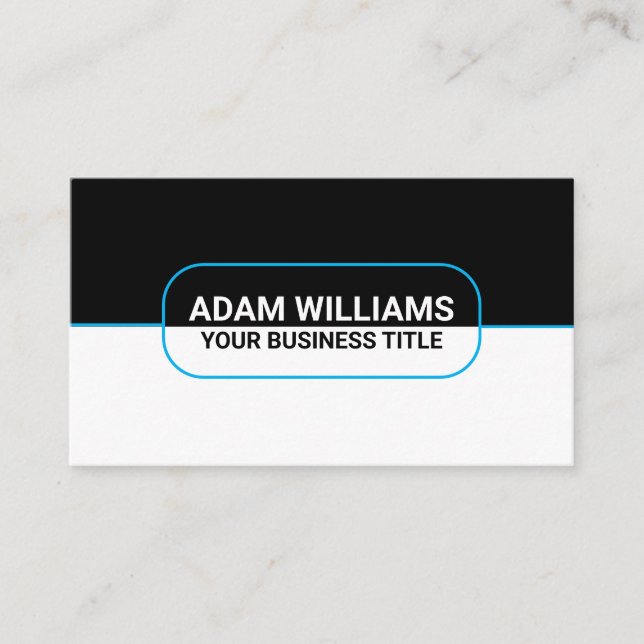 Cartão De Visita Nome de empresa personalizado - preto moderno e br (Frente)