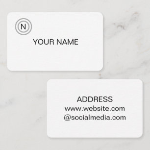Cartão De Visita nome de logotipo personalizado comercial - simples