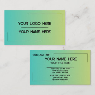 Cartão De Visita Nome de Logotipo Personalizado Minimalista Moderno