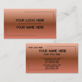 Cartão De Visita Nome de Logotipo Personalizado Minimalista Moderno