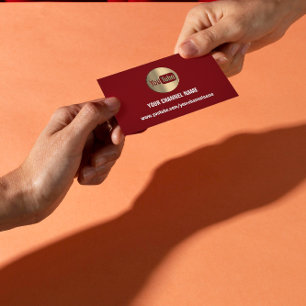 CARTÃO DE VISITA NOME DO CANAL SUA MARCA DE CÓDIGO QR DO LOGOTIPO 