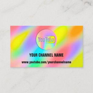 CARTÃO DE VISITA NOME DO CANAL VIP DO CÓDIGO QR DO LOGOTIPO DO TUB