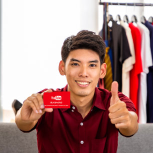 CARTÃO DE VISITA NOME DO CANAL VOCÊ LOGOTIPO DO TUBRO CÓDIGO QR I