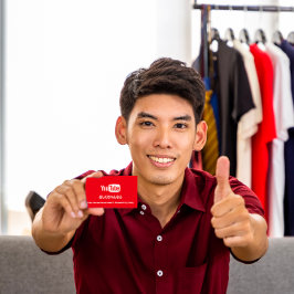 CARTÃO DE VISITA NOME DO CANAL VOCÊ LOGOTIPO DO TUBRO CÓDIGO QR INS