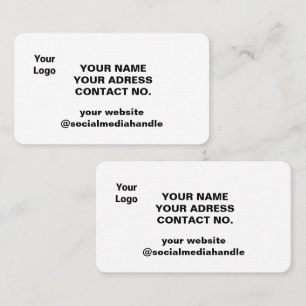 Cartão De Visita nome do logotipo personalizado comercial simples b
