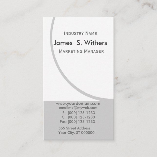 Cartão De Visita Nome do Movimento Circular de Upscale do Design de (Frente)