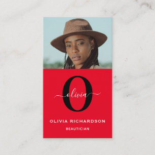 Cartão De Visita Nome do Script do Monograma - Ordem de Produção Br