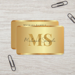 Cartão De Visita Nome do Script Manuscrito Código QR Luxuoso Dourad