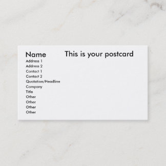 Cartão De Visita Nome, endereço 1, endereço 2, contato 1, contato…