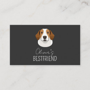 Cartão De Visita Nome personalizado do cão Fotografia Pet Personali