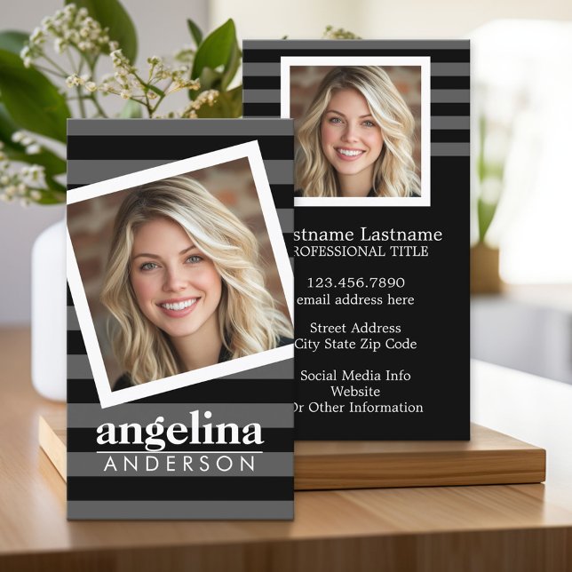 Cartão De Visita Nome personalizado e foto do padrão distribuído da (Custom Business Cards)