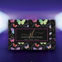 Nome Pessoal Borboletas Brilhantes Roxas Elegantes