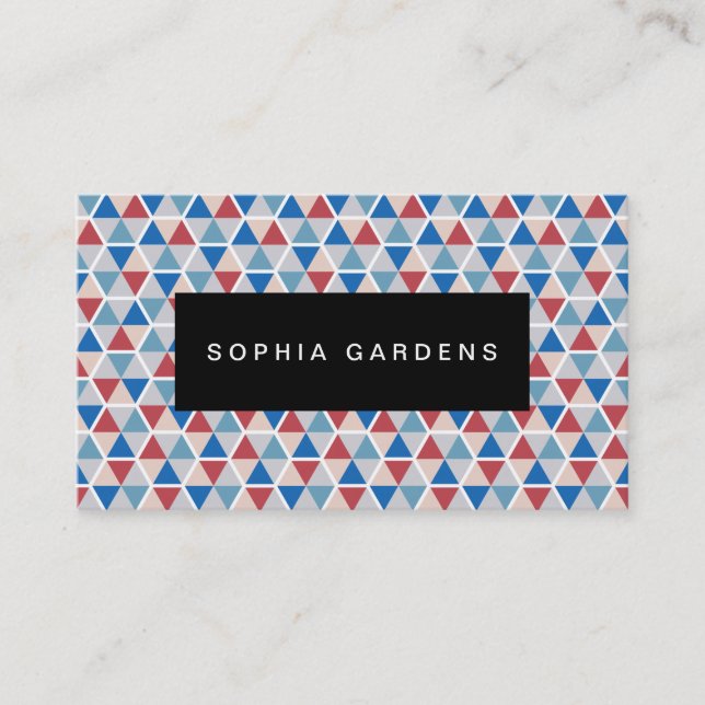 Cartão De Visita Nome Plate - Padrão Hexágono 05 (Frente)