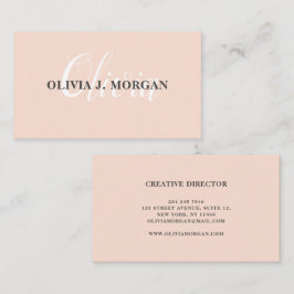 Cartão De Visita Nome profissional mínimo do logotipo de script mod