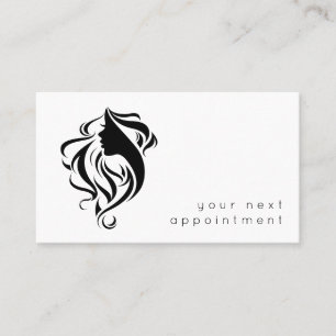 Cartão De Visita Nomeação de Logotipo da Stylist do Salon Elegant