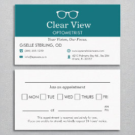 Cartão De Visita Nomeação do Gabinete do Médico Ocular Optometrista