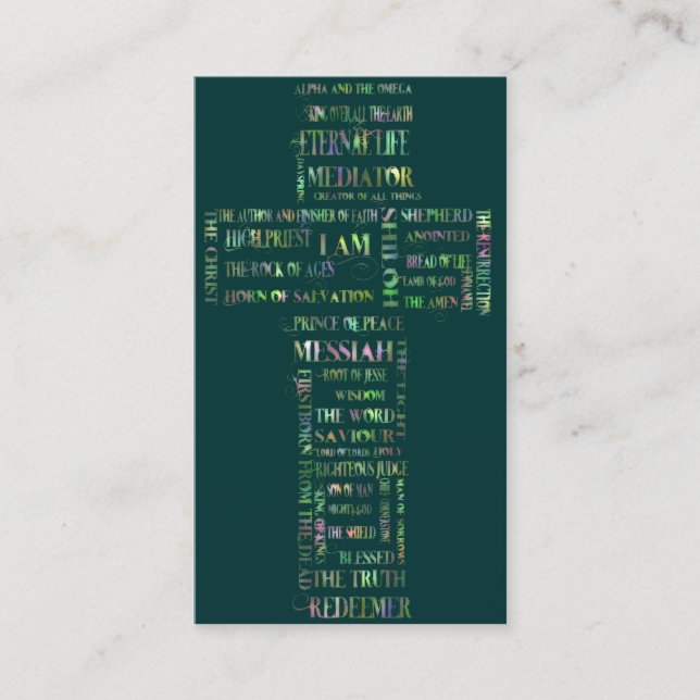 Cartão De Visita Nomes da cruz de Jesus (Frente)