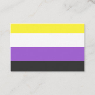 Cartão De Visita NonBinary Flag