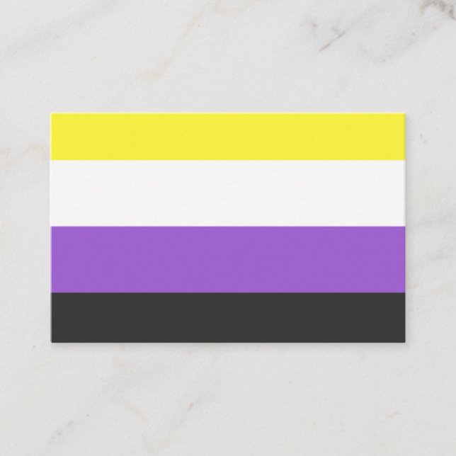 Cartão De Visita NonBinary Flag (Frente)