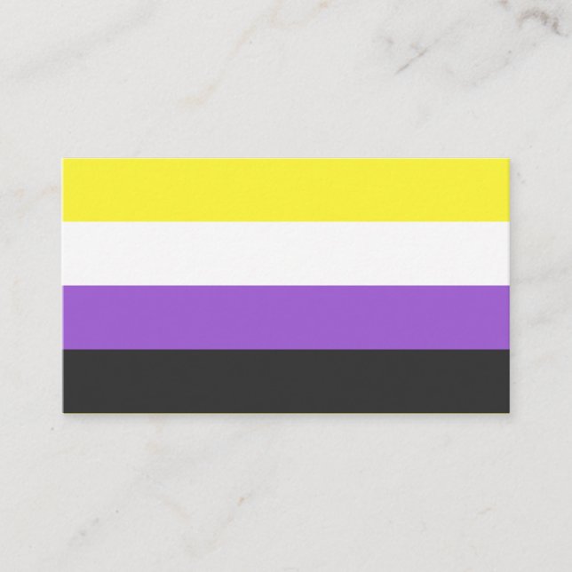 Cartão De Visita NonBinary Flag (Frente)