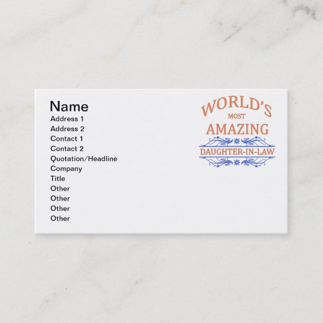 Cartão De Visita Nora surpreendente (Frente)